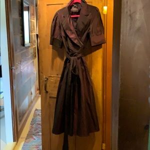 Taffeta purple wrap dress